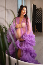 Lavendel Umstandskleid für Fotoshooting SY017 