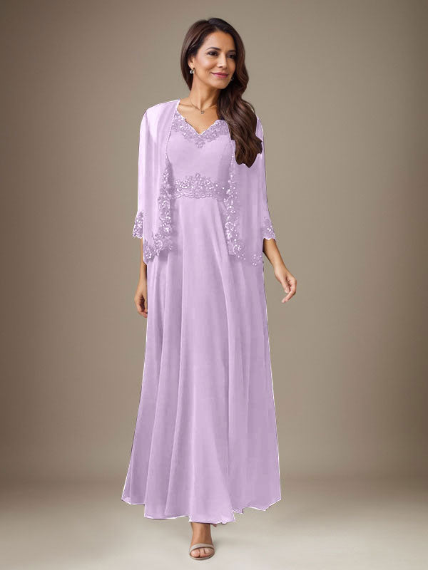 Vestido de gasa con lentejuelas en color ciruela