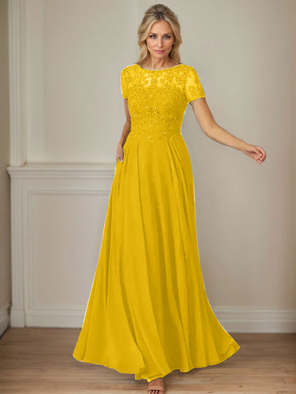 Dunkelmarineblaues A-Linien-Chiffonkleid mit U-Boot-Ausschnitt und Pailletten 