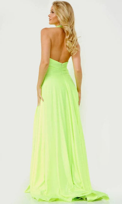 Limettengrünes Neckholderkleid SYP77