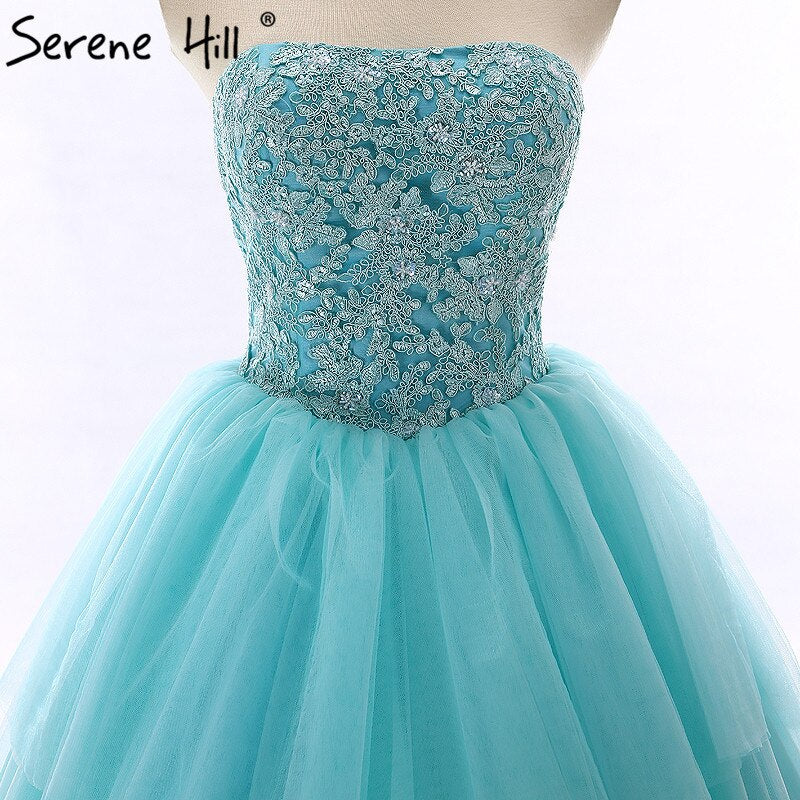 Vestido de novia largo sin tirantes, con cuentas y flores, tul, sexy, hombros descubiertos, 2025, foto real, HM66253