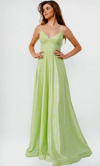 Langes schimmerndes rosa Ballkleid SYP81