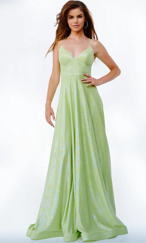 Langes schimmerndes rosa Ballkleid SYP81