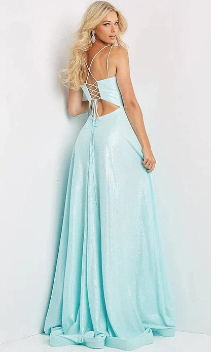 Langes schimmerndes rosa Ballkleid SYP81