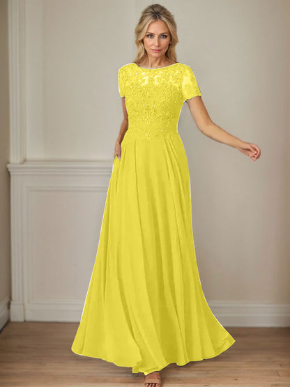 Dunkelmarineblaues A-Linien-Chiffonkleid mit U-Boot-Ausschnitt und Pailletten 