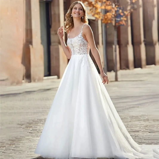 Luxury Lace Off Shoulder Sleeveless Women Mermaid Open Back Wedding Dresses 2023 Bridal Gowns Applqiues Spaghetti Straps Sexy-payinti