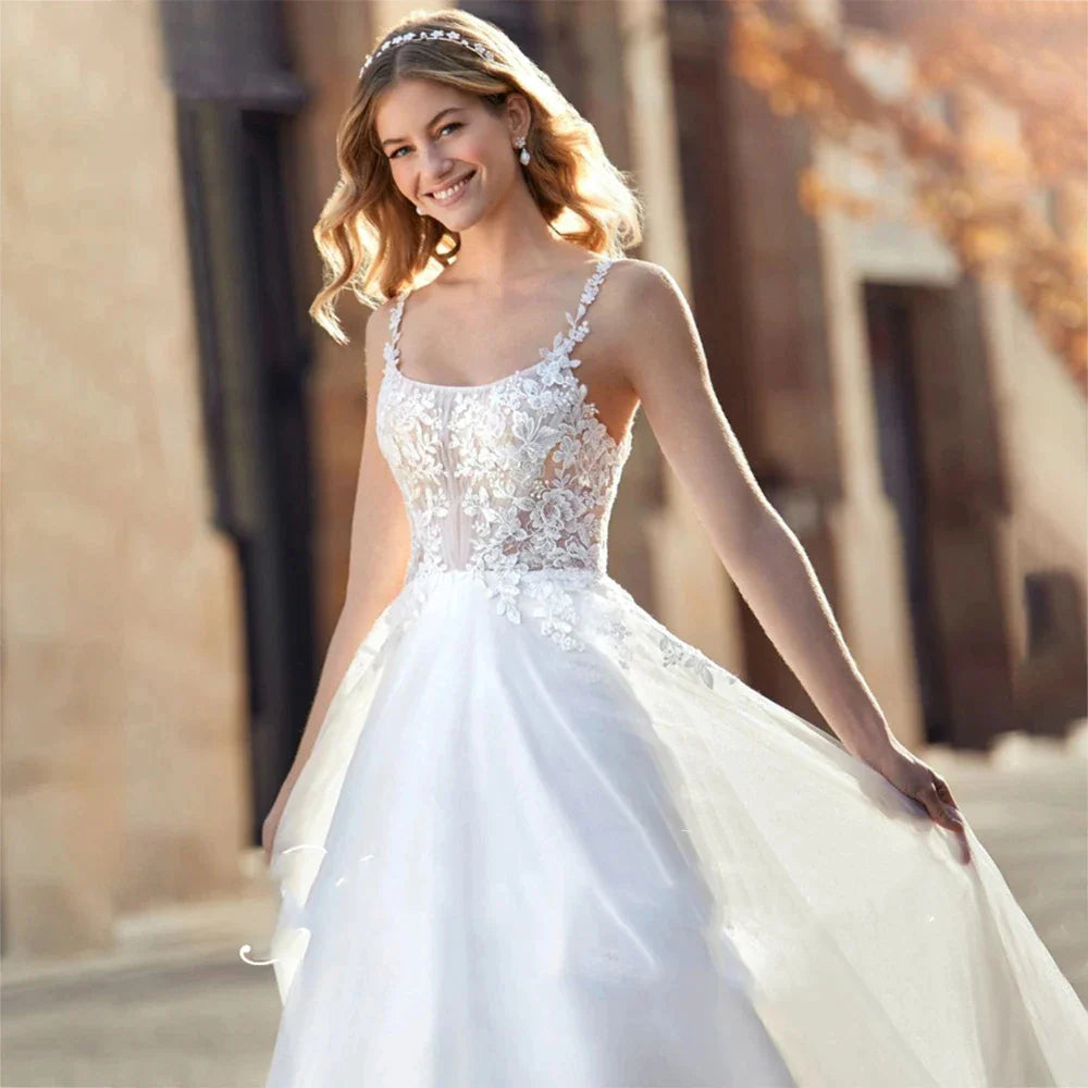 Luxury Lace Off Shoulder Sleeveless Women Mermaid Open Back Wedding Dresses 2023 Bridal Gowns Applqiues Spaghetti Straps Sexy-payinti