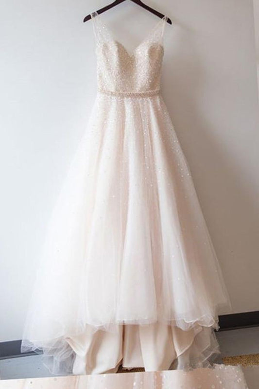 Erröten Rosa Tüll Ballkleid Spitze Ballkleider Sweetheart Brautkleid MW111 