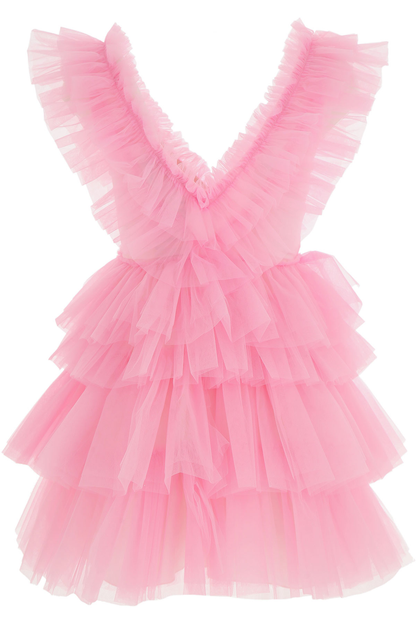 Lovely Pink A-line Tulle Homecoming Dress Pink Graduation Dress Y2451