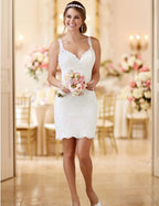 MANRAY Beach Wedding Dress With Detachable Skirt See Through Back Bridal Gowns Lace Appliques Sleeveless Vestidos De Mariee-payinti