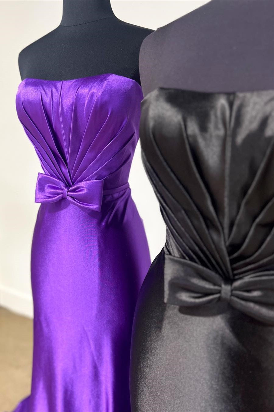 Penny | Rotes trägerloses Meerjungfrau-Ballkleid mit Schleife