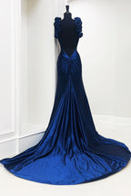 Plunge V Backless Mermaid Long Gown