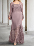 Vestidos de madre de la novia con corte tubo/columna y chaqueta
