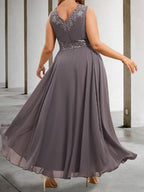 Vestidos de madre de la novia de corte A/princesa con apliques y lentejuelas