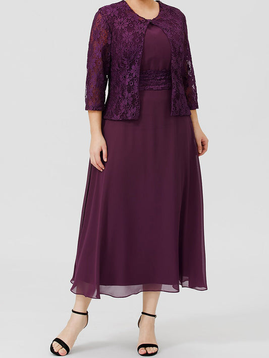 Vestidos de madre de la novia de corte A/princesa con apliques y chaqueta