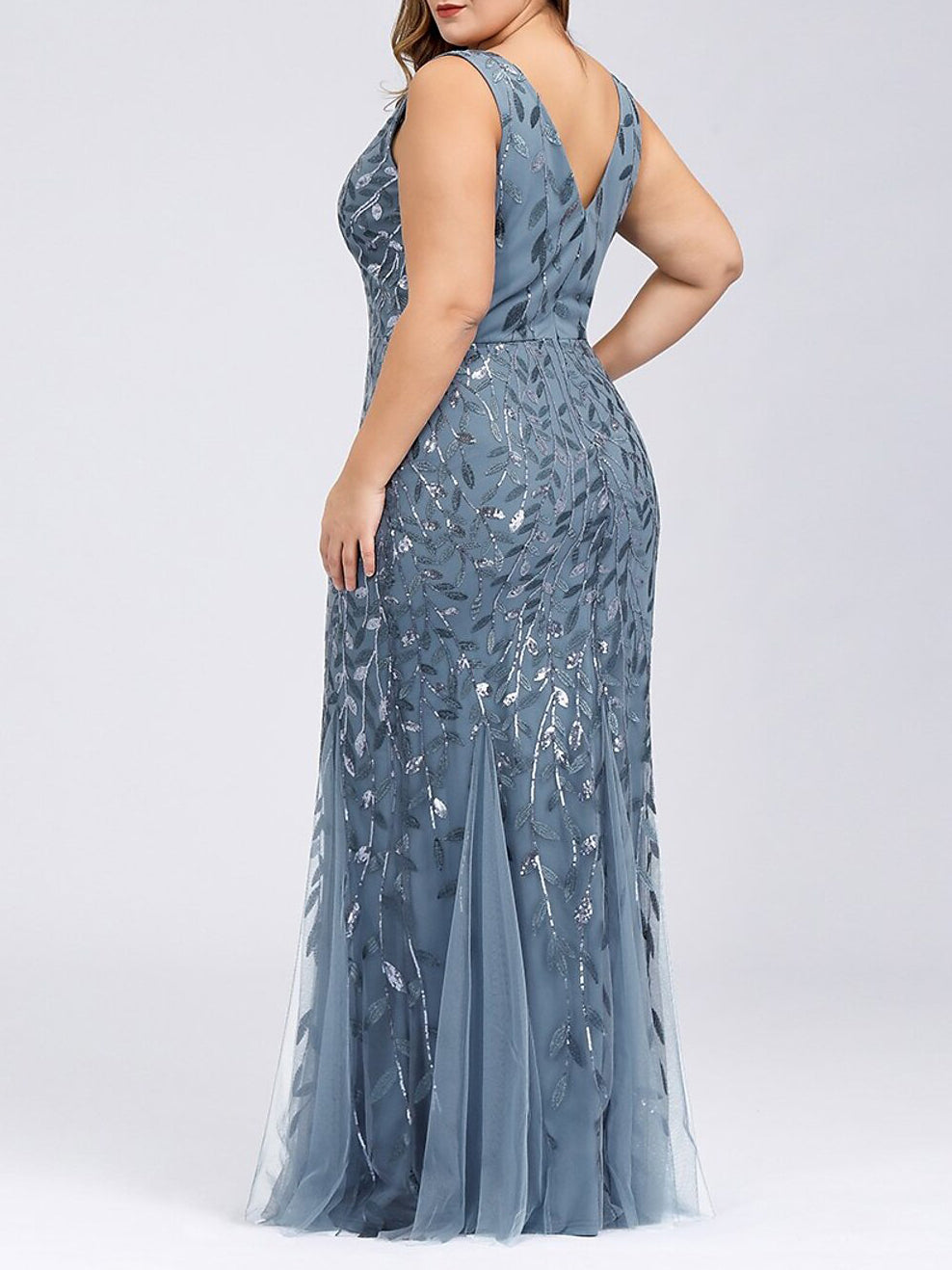 Vestidos de madre de la novia de corte trompeta/sirena con lentejuelas