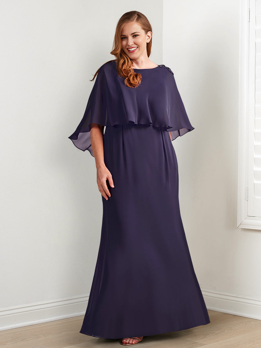 Vestidos de madre de la novia con corte tubo/columna y cuentas