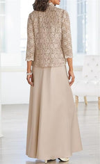 Vestidos para madre de la novia con tirantes finos, corte tubo/columna y largo hasta el suelo