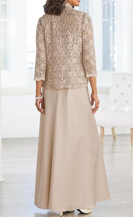 Vestidos para madre de la novia con tirantes finos, corte tubo/columna y largo hasta el suelo