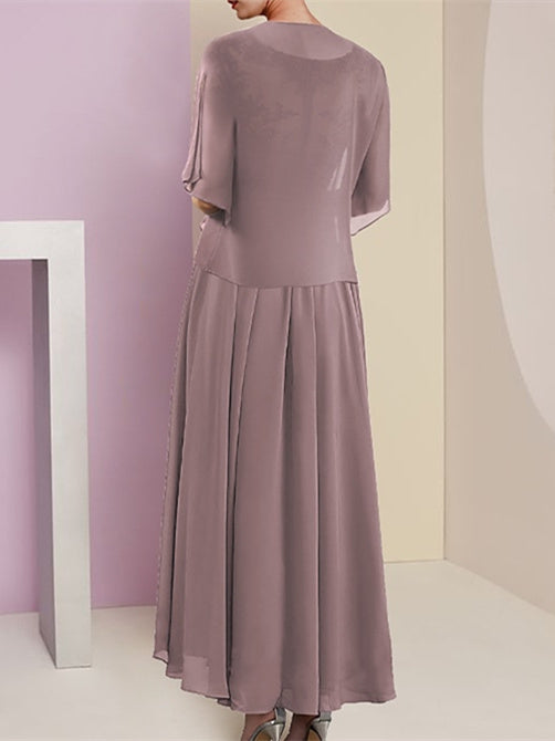 Vestidos de chaqueta de manga corta con corte princesa/A, vestidos para madre de la novia