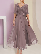 Vestidos de chaqueta de manga corta con corte princesa/A, vestidos para madre de la novia