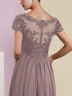 Vestidos de chaqueta de manga corta con corte princesa/A, vestidos para madre de la novia