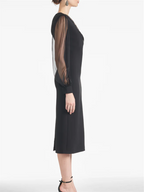 Vestidos para madre de la novia con escote en V, largo hasta la rodilla y corte tubo/columna