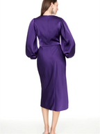 Vestidos para madre de la novia con escote en V, largo hasta la rodilla y corte tubo/columna