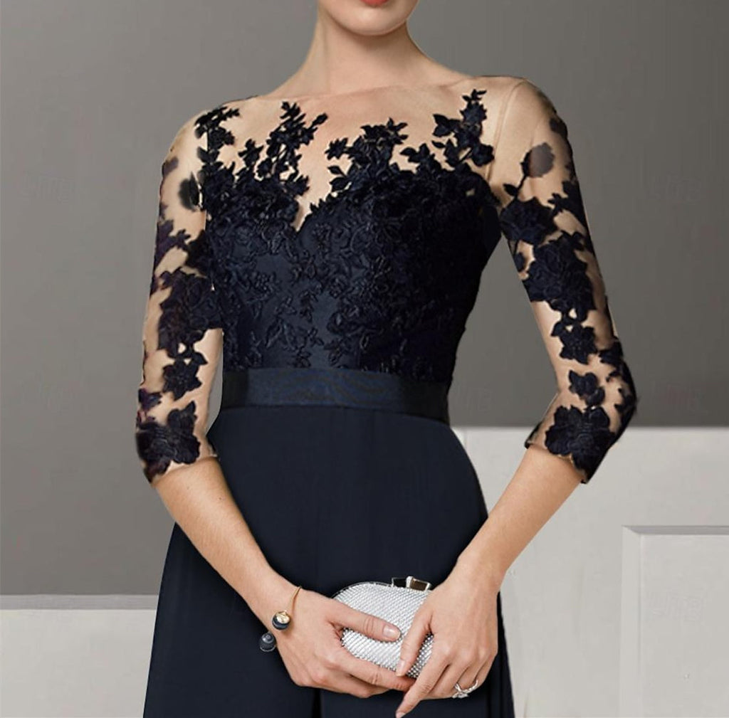 Vestidos de madre de la novia de corte A/princesa con apliques