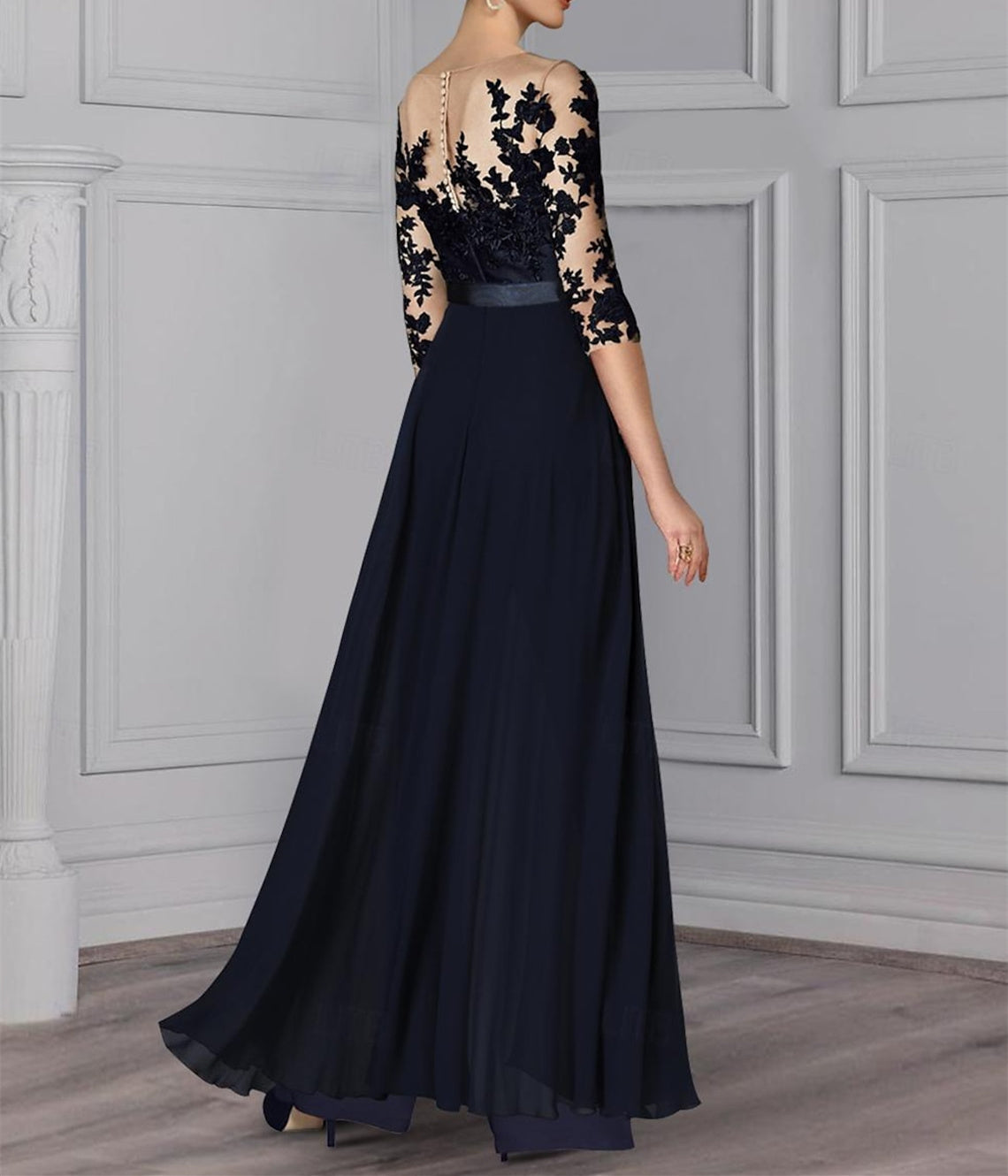 Vestidos de madre de la novia de corte A/princesa con apliques