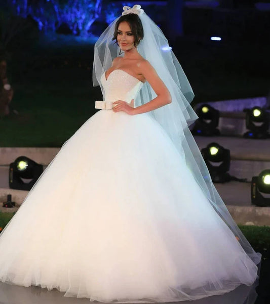 MYYBLE Luxury Crystal Beaded Ball Gown Wedding Dresses 2021 Princess Plus Size Country Western Wedding Gowns Bride Bridal Dress-payinti