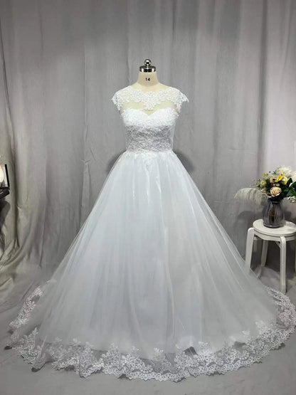 MYYBLE Real Photo Backless Cap Sleeves Bohemian Modern Wedding Dresses 2022 Plus Size Custom Made Vestido De Noiva Wedding Dress-payinti