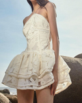 Vestido de fiesta de encaje sexy de corte A para invitada de boda Y2711