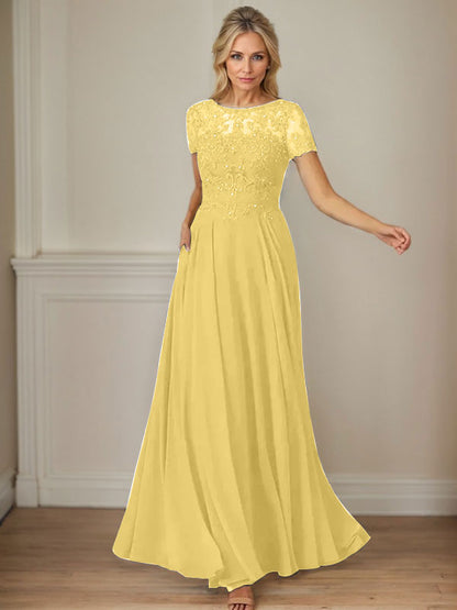 Dunkelmarineblaues A-Linien-Chiffonkleid mit U-Boot-Ausschnitt und Pailletten 