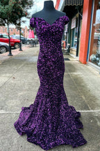 Sequin Maxi Dress Mermaid Prom Dresses SYP150
