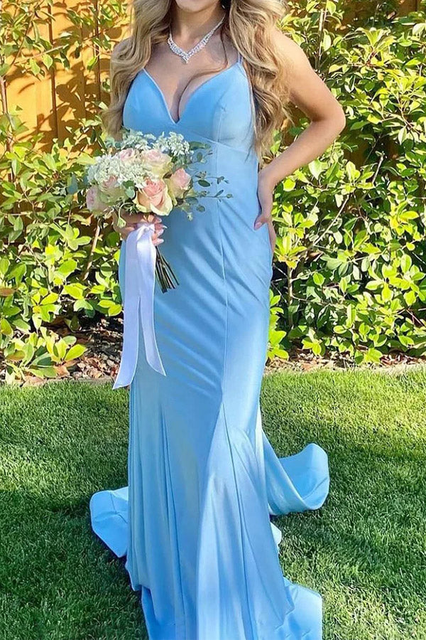 Mermaid Tight Orange Long Prom Dress Formal Gown PSK541