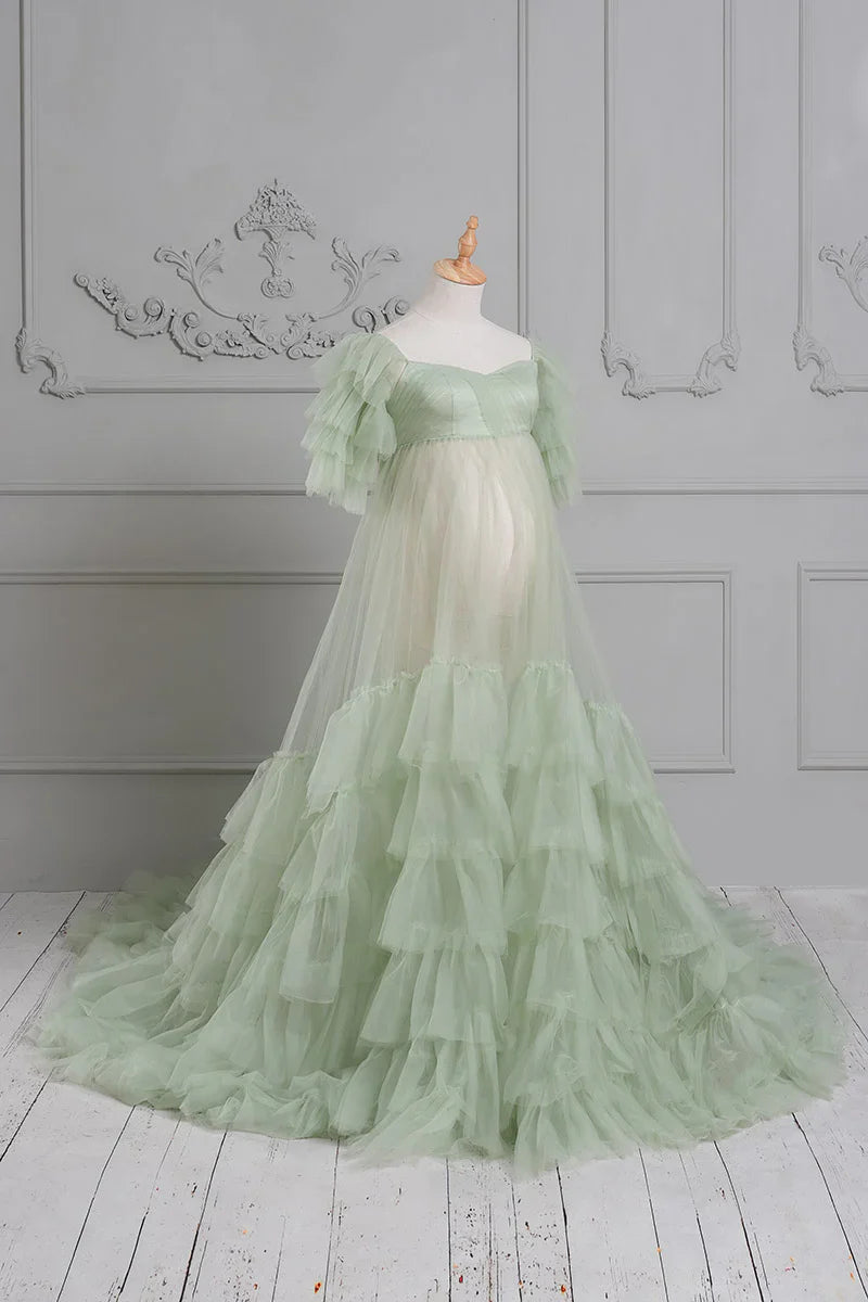 Mesh Maternity Photoshoot Dress SY025