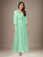 Vestido de gasa con lentejuelas en color ciruela