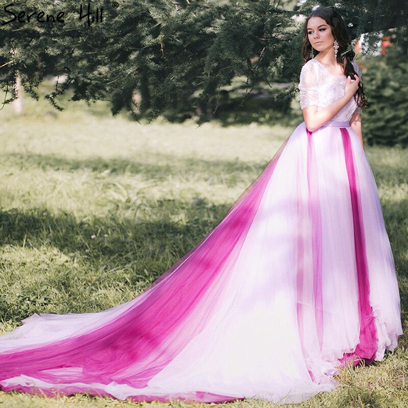 En oferta, sin devolución ni reembolso, vestidos de novia con espalda descubierta y cuentas de colores variados, vestido de novia sexy para mujer y niña, vestido de novia 2025, foto real HA2054