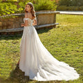 Modern Spaghetti Straps Wedding Dress A-Line New 2023 Civil Bride Bride A-Line Tulle Sweep Train Vestidos De Novia-payinti