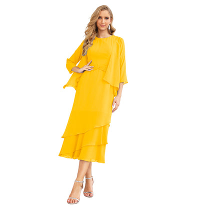 Sunnderly Chiffon Spring Mother of The Bride Dresses A-Line Plus Size for Women Formal Prom Gowns