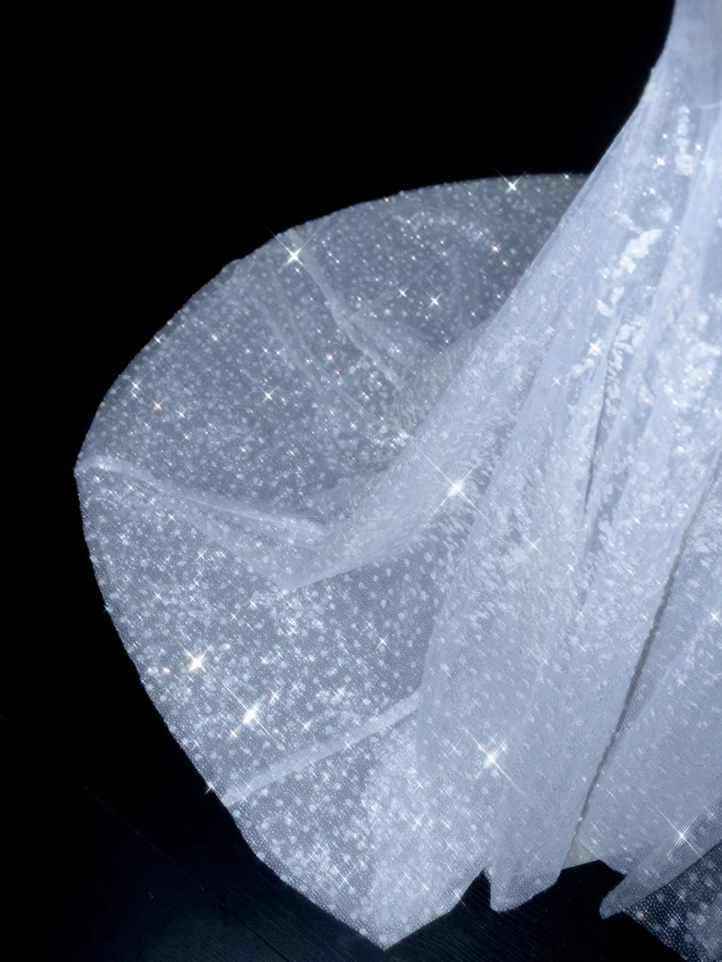 Wunderschönes Meerjungfrau Abendkleid mit Pailletten und Perlen in Blau, Tüll, Ballkleid Y8690