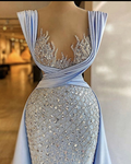 Elegante vestido de fiesta de lujo brillante con lentejuelas, sin mangas, largo hasta el suelo, Y4364