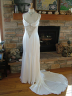 Vestido de novia largo blanco brillante, vestido de invitada de boda Y4399