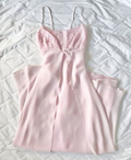 Hübsches A-Linie Spaghettiträger Rosa Chiffon Ballkleid Abendkleider mit Spitze Y8285