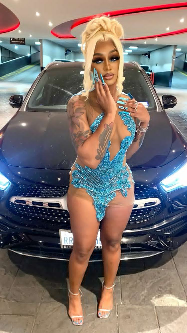Vestido azul sexy sin mangas para fiesta de bienvenida, vestido de fiesta para el 22 cumpleaños de chicas negras Y2239