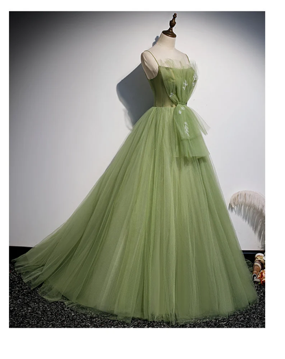 Girls Formal Evening Dress Women's Prom Dresses Party Graduation Gowns Long Green Party Dresses Y4379