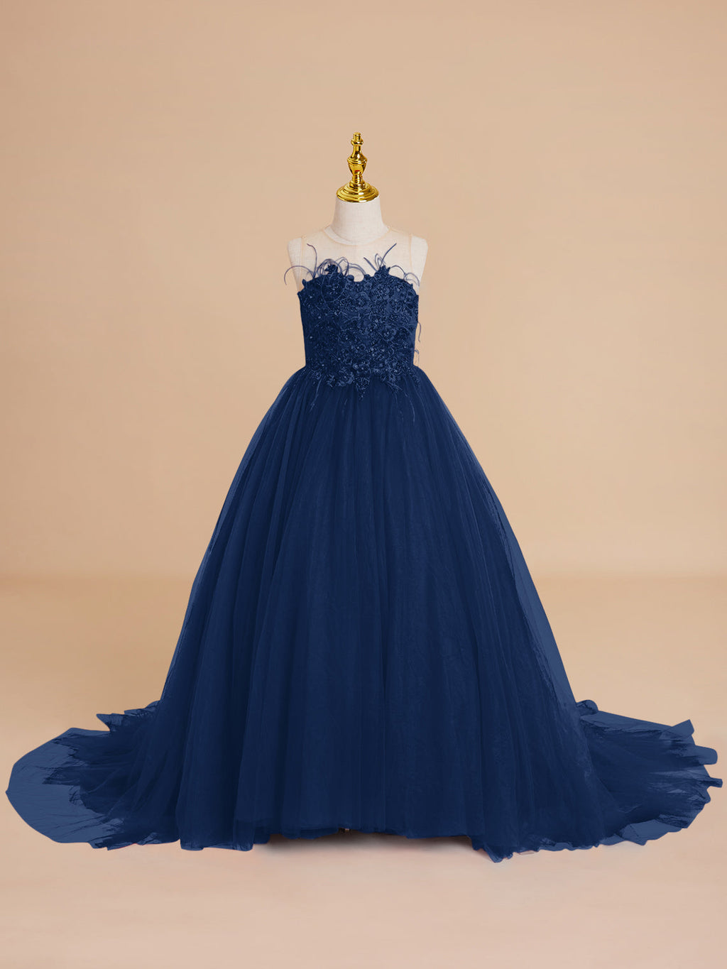 Duchesse-Linie/Princess-Linie Tüll Sweep/Pinsel zug Blumenmädchenkleid 