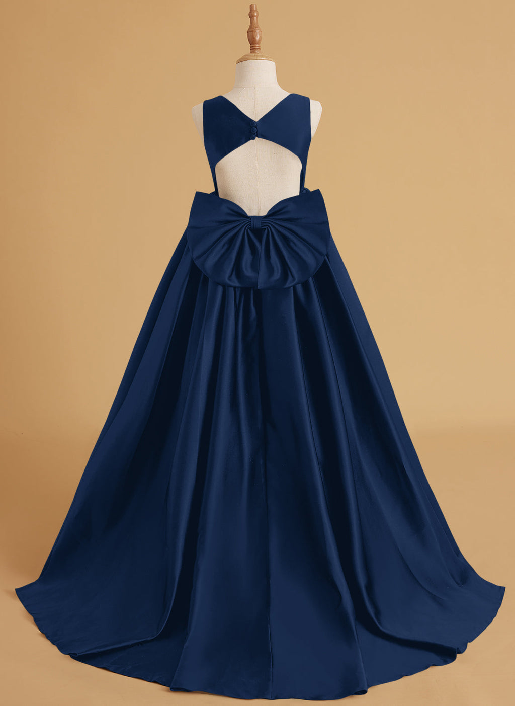 Duchesse-Linie/Princess-Linie Satin Sweep/Pinsel zug Blumenmädchenkleid 