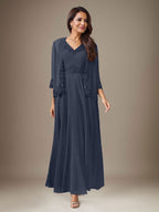 Vestido de gasa con lentejuelas en color ciruela